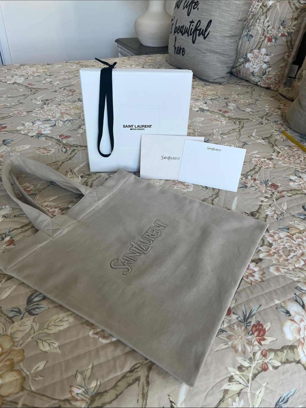 Saint Laurent Fleece Tote Bag
